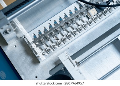 Precision electronic assembly fixture and PCB manufacturing jig for industrial electronics production. Computer and technology parts.
