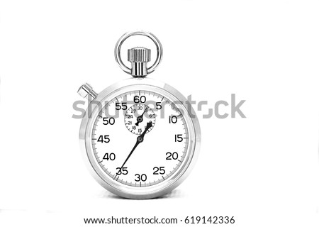 Precision timer on white background