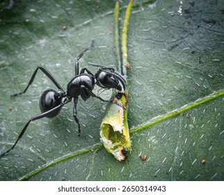 Predatory Behavior of Black Ants: A Macro Study