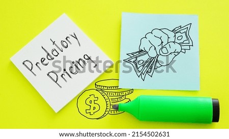 Predatory Pricing is shown using a text