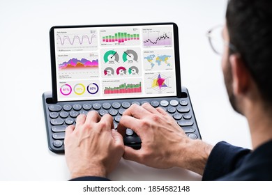 Predictive Analytics KPI Business Data Dashboard On Tablet