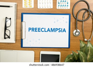 Preeclampsia Professional Doctor Use Computer Medical Stock Photo ...