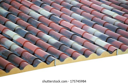 Prefabricated Roof Polyurethane Foam Isolated On White