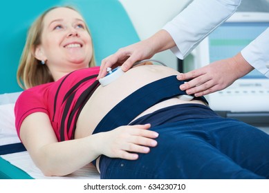 Pregnancy Care. Cardiotocography Fetal Heartbeat Examination