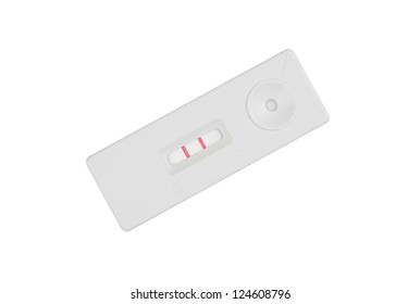 Pregnancy Test On White Background, Isolate