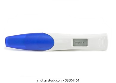 Pregnancy Test Stick Isolated On White Background