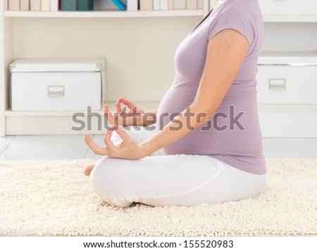 Pregnancy Yoga Meditation Full Length Healthy Stock Photo (Edit Now) 155520983 - Shutterstock