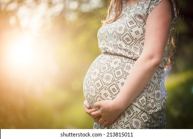 Pregnant Belly Profile Sunset Stock Photo 213815011 | Shutterstock