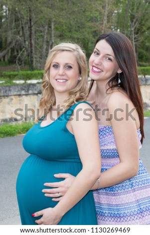 Pregnant Blonde Woman Lesbian Girl With Girlfriends Brunette Waiting Baby Pregnant Blonde Woman Lesbian Girl With Girlfriends Brunette Waiting Baby