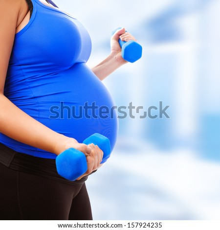 Pregnant Female Do Exercise Sports Hall Stock Photo (Edit Now) 157924235 - Shutterstock