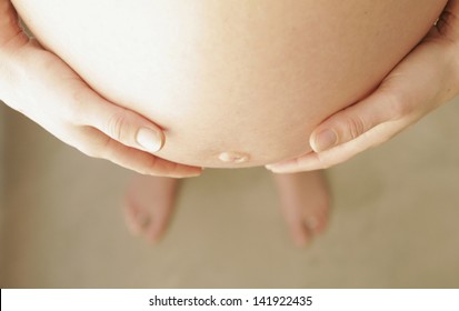 pregnant woman with belly