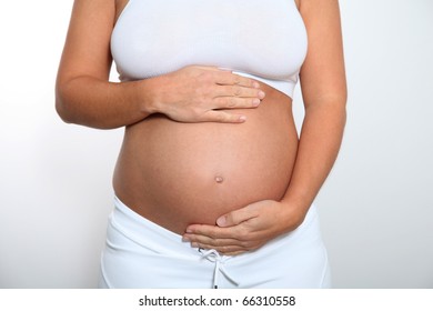 Closeup pregnant