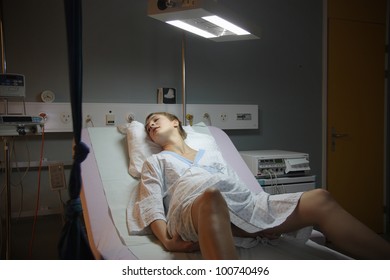 Pregnant Woman In A Delivery Room