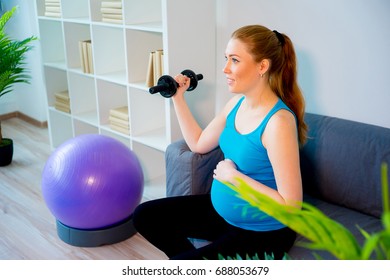 Pregnant Woman Doing Yoga