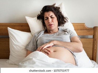 Pregnant Woman With Labor Pain