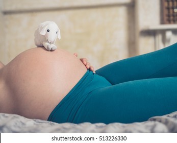 Girl with stuffed belly