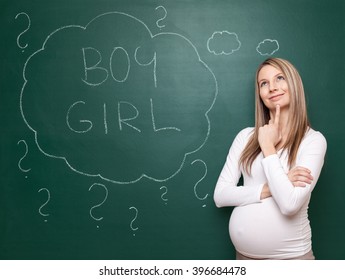 Pregnant woman trying to choose a name for her baby
