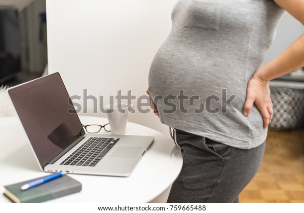 Pregnant Woman Working Computer Stock Photo (Edit Now)759665488