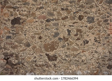 Prehispanic Wall Texture Made Of Stone