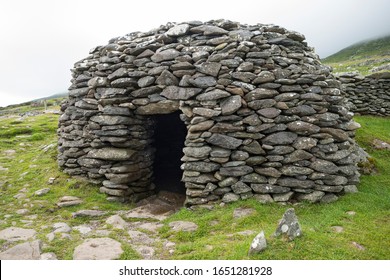 Prehistoric Beehive Hut Dingle Peninsula County Kerry Ireland Eire Irish prehistory freestone construction dry stone
