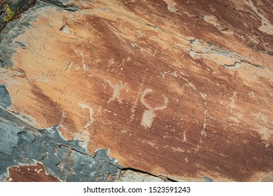 Prehistoric Cave Painting. Valley Of Miracles. France. Tende