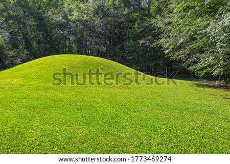 Prehistoric Indian Mounds along the Mississippi Natchez Trace Parkway.