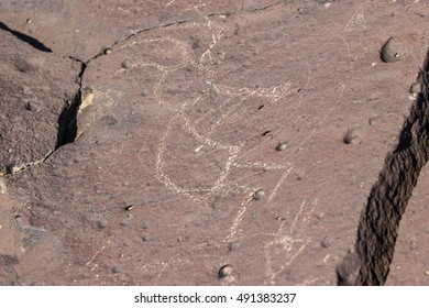 Prehistoric Petroglyph Kokopelli Native American Humpbacked Stock Photo ...