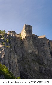 Preikestolen Seen From Below During A Cruise On The Lysefjord Fjord In Norway