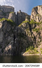 Preikestolen Seen From Below During A Cruise On The Lysefjord Fjord In Norway