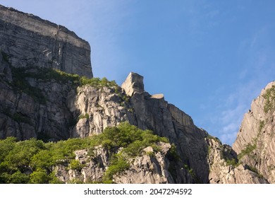 Preikestolen Seen From Below During A Cruise On The Lysefjord Fjord In Norway