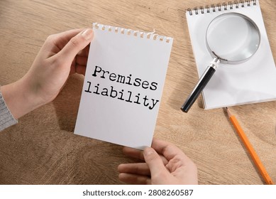 Premises liability work desk with notepad