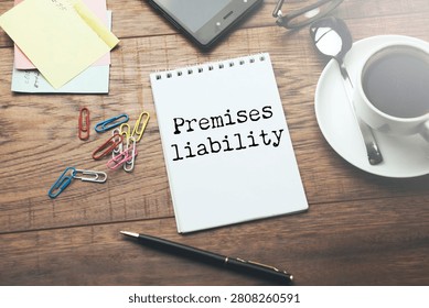 Premises liability work desk with notepad