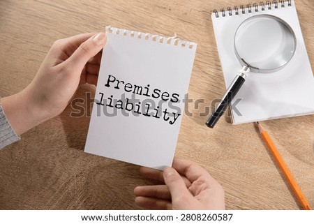 Premises liability work desk with notepad