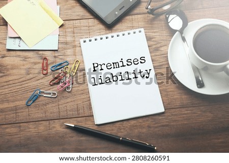 Premises liability work desk with notepad