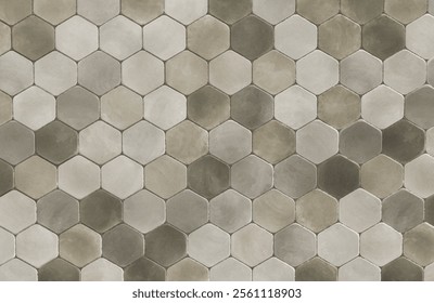 Premium Gray Cementitious Hexagonal Pattern for Design 6K