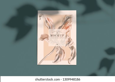 Premium quality floral card mockup