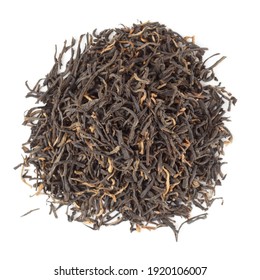 Premium quality red tea from Ansi, China, isolated on white background