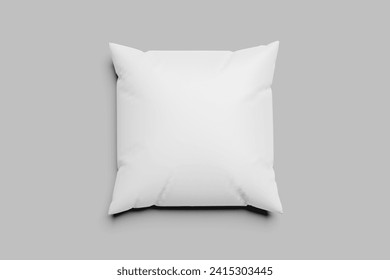 Premium Quality Square Pillow Cushion Mockup isolated on white Background