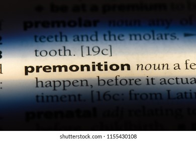 premonition word in a dictionary. premonition concept. - Shutterstock ID 1155430108