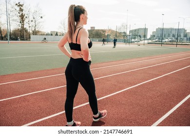 Prenatal gymnastics. Pregnant woman training yoga sport exercise. Prenatal healthy fitness active fit gym outside. Pregnancy fitness