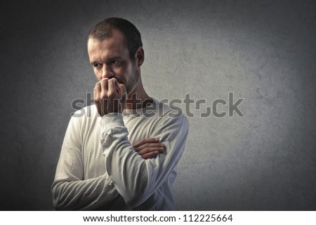 Preoccupied man