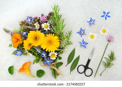 Preparación hierbas y flores