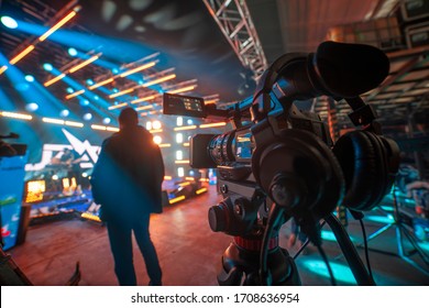 preparation for shooting a concert on television - Shutterstock ID 1708636954