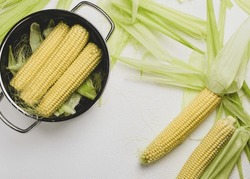 Prepare Corn Before Cooking.  Summer Vegetable Season