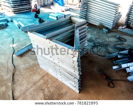 Prepare hot-dip galvanizing steel support for install cable ladder and cable tray