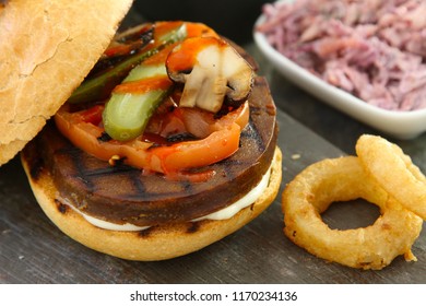 Prepared Vegan Seitan Burger Meal