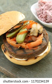 Prepared Vegan Seitan Burger Meal