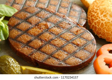 Prepared Vegan Seitan Burger Meal