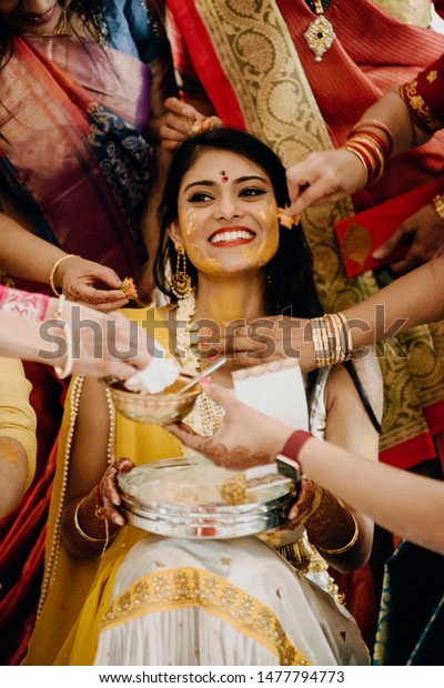 Preparing Bride Indian Wedding Ceremony Stock Photo Edit Now