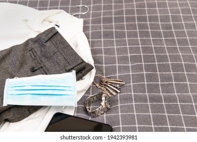 Preparing Clothes For Work, Returning To Work Post Lockdown, Men’s Office Wear.